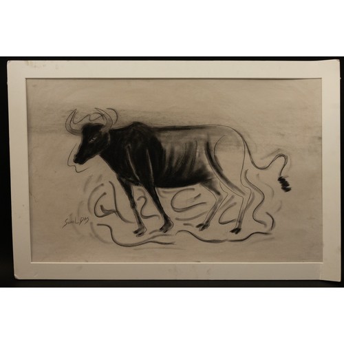 156 - Sunil Das (1939-2015), Charcoal Ink on Canvas Paper.

Approximately 91 x 58.5cm