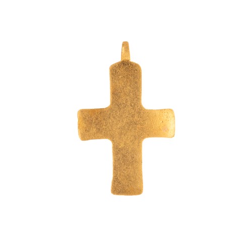 23 - A Late Byzantine Gold Cross Pendant with Crucifixion Motif, 14th Century or Later.

A late Byzantine... 