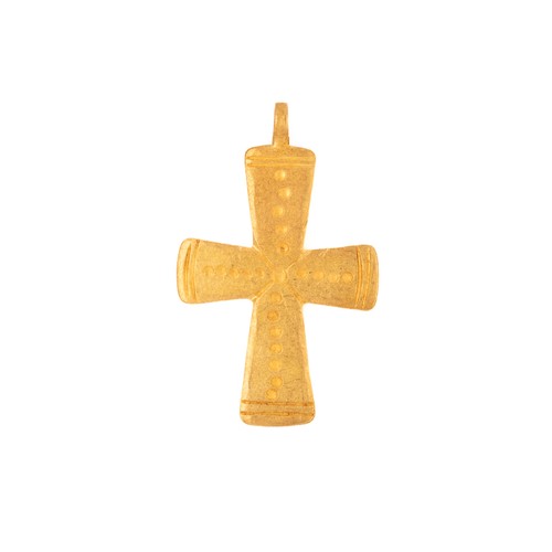 24 - A Late Byzantine Gold Cross Pendant, 14th Century or Later.

This late Byzantine gold cross pendant ... 