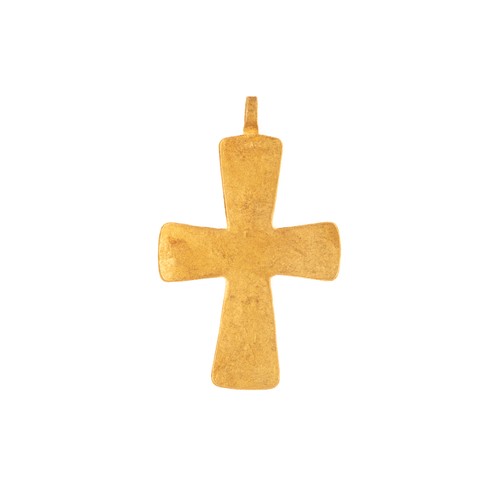 24 - A Late Byzantine Gold Cross Pendant, 14th Century or Later.

This late Byzantine gold cross pendant ... 