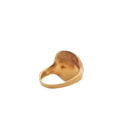 40 - A Roman Solid Gold Ring Possibly Representing Mars or Ares.

This Roman solid gold ring features a c... 