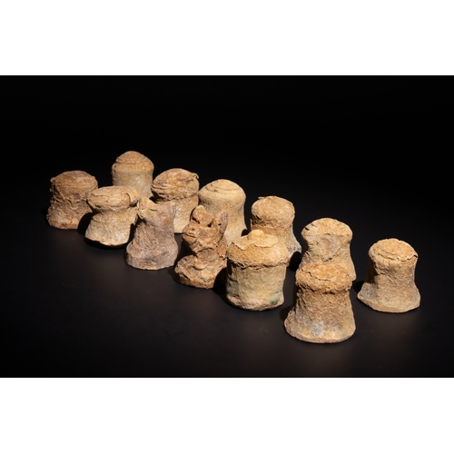 67 - A Set of Islamic Terracotta Chess Pieces, 9-10th Century.

The set includes uniquely crafted forms, ... 