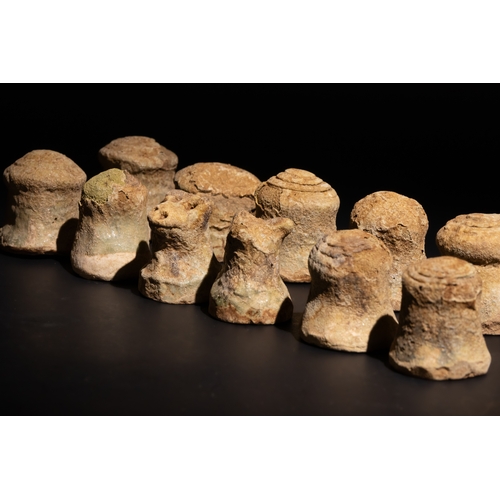 69 - A Set of Islamic Terracotta Chess Pieces, 9-10th Century.

The set includes uniquely crafted forms, ... 