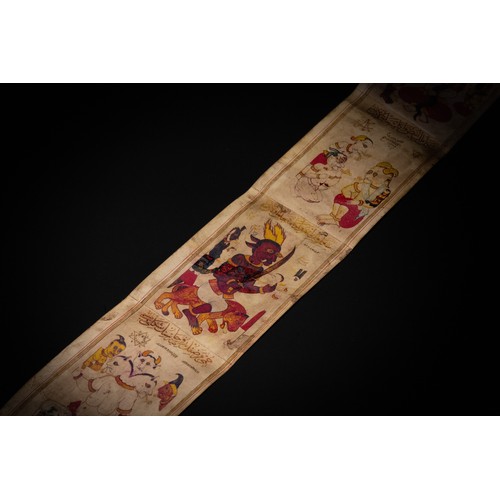 142 - An Islamic Talismanic Illuminated and Illustrated Manuscript Scroll.

An Islamic manuscript scroll f... 