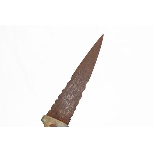 50 - **NO RESERVE**

An Indo-Persian Double-Edged Serrated Dagger with Sheath.

An Indo-Persian double-ed... 