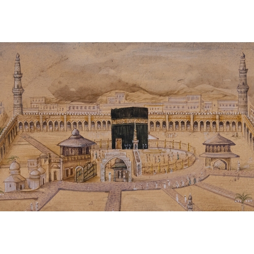 25 - An Islamic Indian Miniature Painting of the Kaaba in Mecca by Abu Ahmed, Circa 1980.

A Indian minia... 