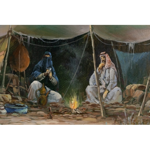 64 - A European Orientalist Oil Painting on Canvas, Signed, Circa Early to Mid-20th Century.

An Oriental... 