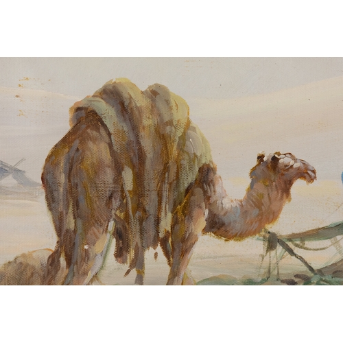 64 - A European Orientalist Oil Painting on Canvas, Signed, Circa Early to Mid-20th Century.

An Oriental... 