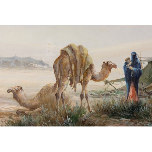 64 - A European Orientalist Oil Painting on Canvas, Signed, Circa Early to Mid-20th Century.

An Oriental... 