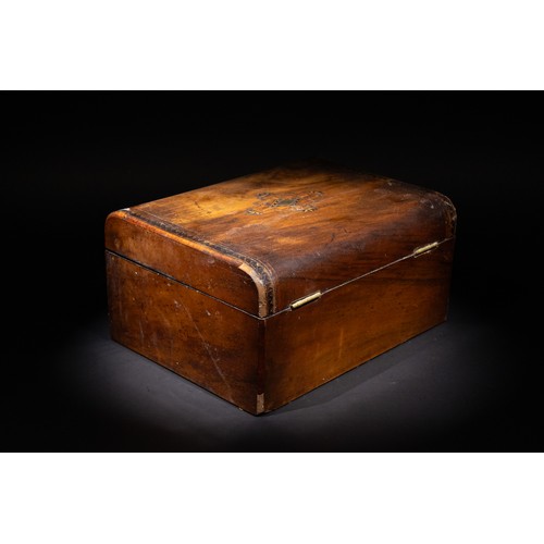 325 - **NO RESERVE**

A Wooden Inlaid Lidded Box with Geometric Motifs, Possibly Victorian.

A rectangular... 