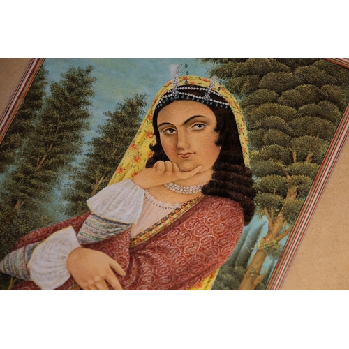 5 - A Qajar Portrait of a Lady by Mohammad Isma'il Naqashbashi, 19th Century.

A finely detailed Qajar m... 