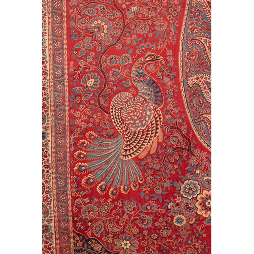 8 - A Persian Qalamkar Cotton Textile with Cypress and Peacock Motif, 18th–19th Century.

A large Persia... 