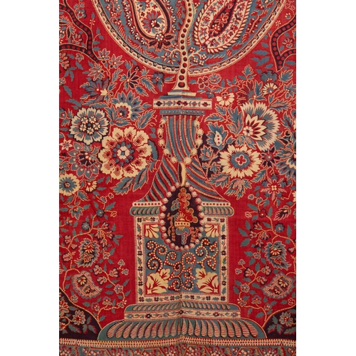 8 - A Persian Qalamkar Cotton Textile with Cypress and Peacock Motif, 18th–19th Century.

A large Persia... 
