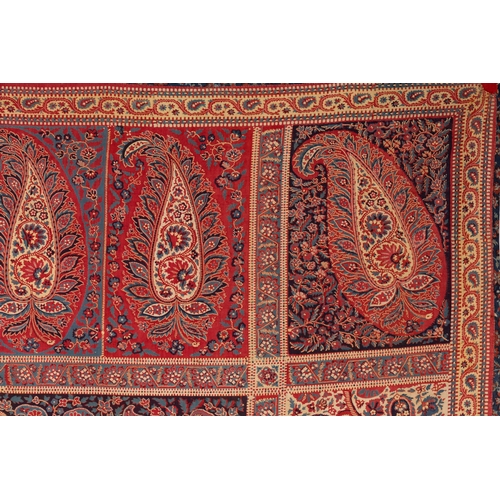 8 - A Persian Qalamkar Cotton Textile with Cypress and Peacock Motif, 18th–19th Century.

A large Persia... 