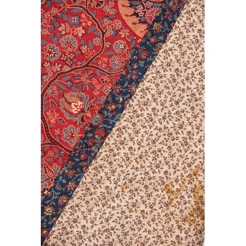 8 - A Persian Qalamkar Cotton Textile with Cypress and Peacock Motif, 18th–19th Century.

A large Persia... 