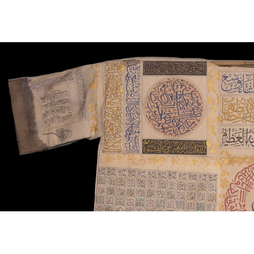 17 - An Ottoman Talismanic Shirt with Qur'anic Inscriptions.

An Ottoman talismanic shirt composed of fin... 