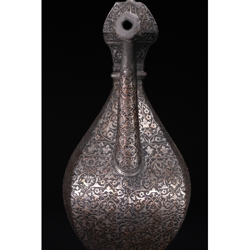 37 - A Safavid Tinned Copper Ewer with Basin, 17th Century.

This Safavid set comprises a tinned copper e... 