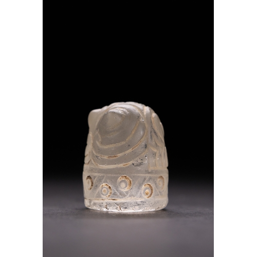 44 - A Fatimid Rock Crystal Chess Piece, 11th–12th Century.

A rock crystal chess piece of rounded cylind... 