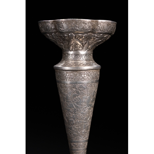 50 - A Persian Silver Spill Vase Signed by Amal Jafar.

A Persian silver spill vase of elegant form, feat... 