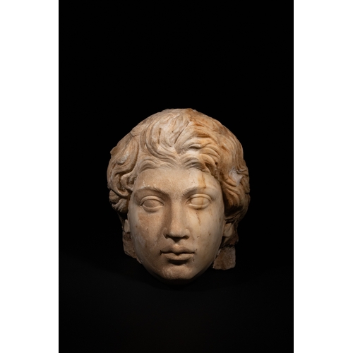 20 - A Roman Marble Head Depicting Antinous, 2nd Century AD.

A finely carved Roman marble head represent... 