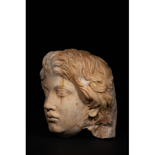 20 - A Roman Marble Head Depicting Antinous, 2nd Century AD.

A finely carved Roman marble head represent... 