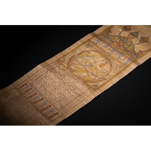 140 - An illuminated Ruzname (almanac or calendar) scroll, copied by Sulayman known as Hikmati, originatin... 