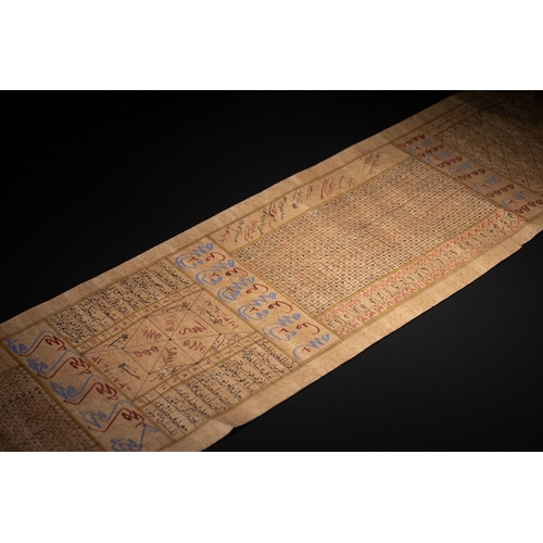 140 - An illuminated Ruzname (almanac or calendar) scroll, copied by Sulayman known as Hikmati, originatin... 