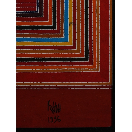 100 - Sayed Haider Raza (1922–2016), A Geometric Abstraction, Signed and Dated 1996.

A striking geometric... 