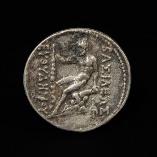 18 - An Indo-Greek Silver Tetradrachm of Hegemon (Eukratides Type), 2nd Century BC

A silver Indo-Greek t... 