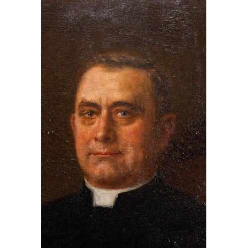 57 - A Spanish School Portrait of a Cleric with the Arms of the Knights of Malta, Oil on Canvas, 19th Cen... 