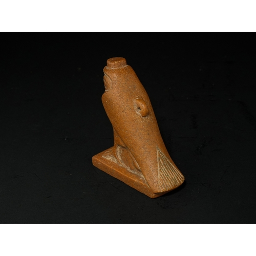 12 - An Egyptian Stone Figure of Horus as a Falcon, Late Period–Ptolemaic Period Circa 664–30 B.C..

Carv... 