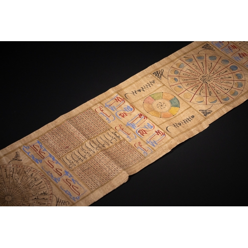 8 - An illuminated Ruzname (almanac or calendar) scroll, copied by Sulayman known as Hikmati, originatin... 