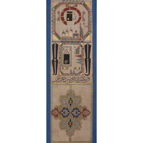 37 - An Ottoman Islamic Illuminated Hajj Certificate Scroll, Dated 1277 AH / 1860–61 AD.

An illuminated ... 