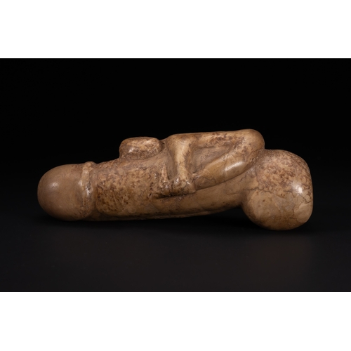 6 - A Ptolemaic Egyptian Style Stone Ithyphallic Dwarf Figure.

A carved stone figure depicting a stylis... 