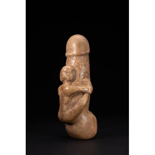 6 - A Ptolemaic Egyptian Style Stone Ithyphallic Dwarf Figure.

A carved stone figure depicting a stylis... 