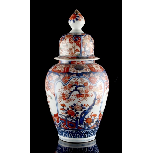 1 - Property of a deceased estate - a 19th century Japanese Imari vase & cover, 18.3ins. (46.5cms.) high... 