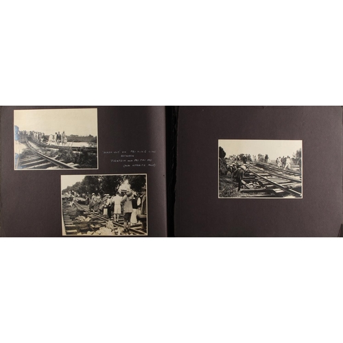 303 - A 1930's photograph album containing photographs of China including Tientsin, Pai Chuan, North Honan... 