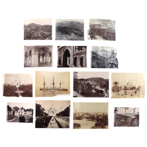 43 - Property of a gentleman - thirteen unframed late 19th / early 20th century photographs of India, wit... 