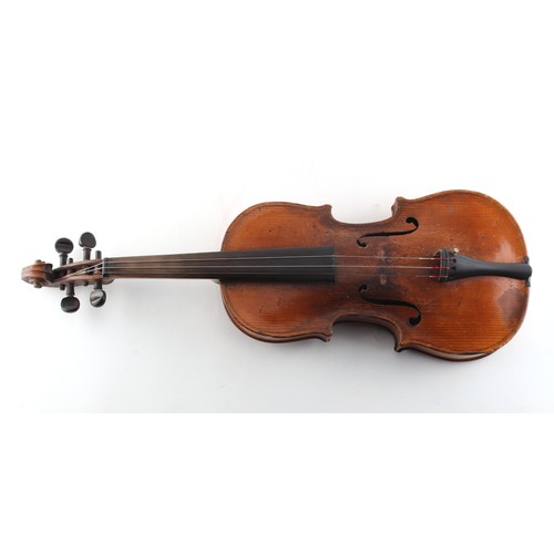 3 - Property of a deceased estate - a late 19th century German violin, old paper label inscribed 'Antoni... 