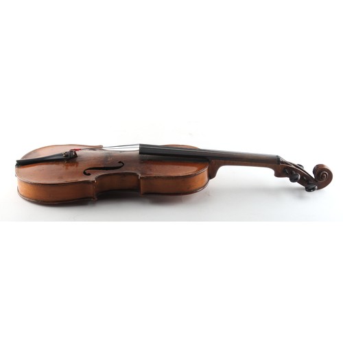 3 - Property of a deceased estate - a late 19th century German violin, old paper label inscribed 'Antoni... 