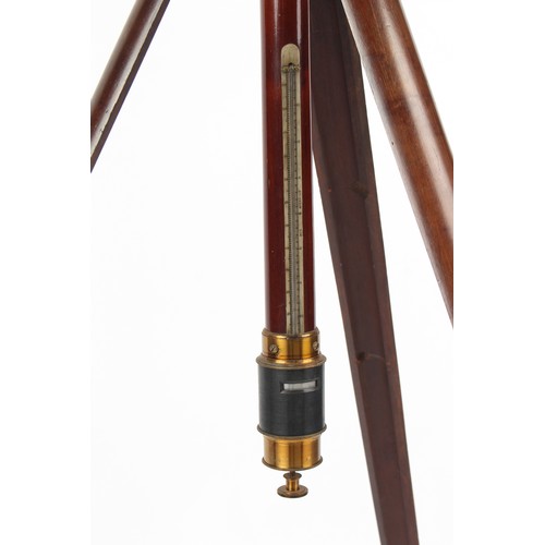 18 - A rare mid 19th century mahogany & lacquered brass campaign stick barometer, by Troughton, London, t... 