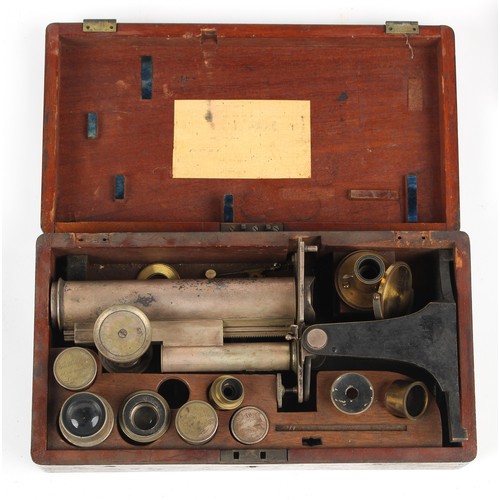 12 - Property of a deceased estate - a mid 19th century monocular microscope by Smith & Beck, 6 Coleman S... 