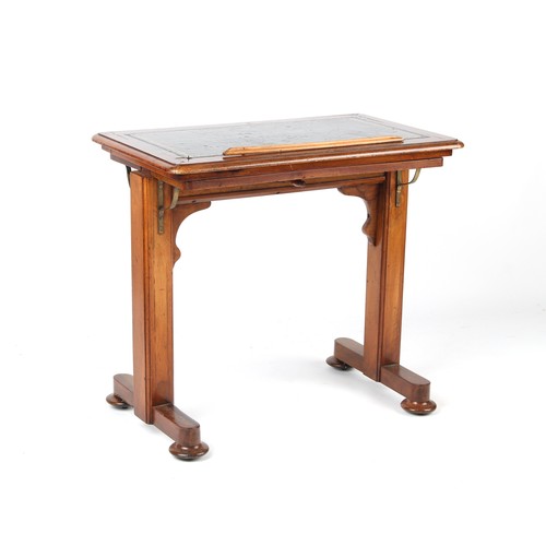 206 - Property of a deceased estate - a Victorian walnut adjustable reading & writing table, with leather ... 