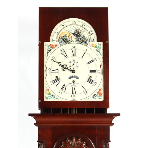 25 - Property of a deceased estate - a modern American mahogany longcase clock by Sligh, Holland, Michiga... 