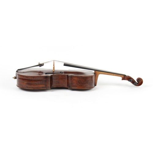 4A - Property of a deceased estate - a cello, probably late 19th century German, with bow, the bow stampe... 