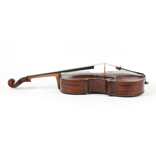 4A - Property of a deceased estate - a cello, probably late 19th century German, with bow, the bow stampe... 