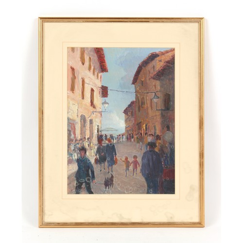 302 - Property of a deceased estate - Roger Rigby (1922-2019) - 'PASSEGGIO IN CASOLE D'ELSA II' - oil on b... 