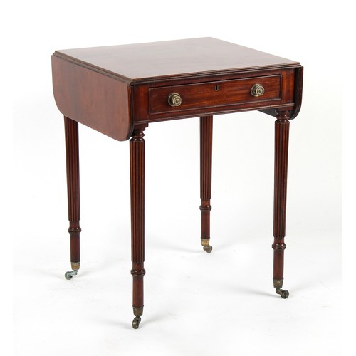 508 - Property of a gentleman - an early 19th century narrow sofa table, the drawer with interior division... 