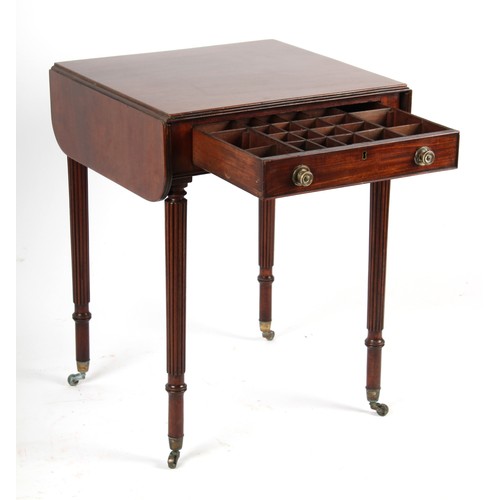 508 - Property of a gentleman - an early 19th century narrow sofa table, the drawer with interior division... 