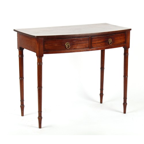 510 - Property of a gentleman - an early 19th century Regency period mahogany bow-fronted side table with ... 